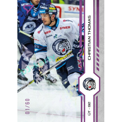 2024/25 Sportzoo ELH 1. serie #124 Christian Thomas Purple Iceberg xx/60