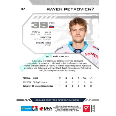 2024/25 Sportzoo ELH 1. serie #117 Rayen Petrovický