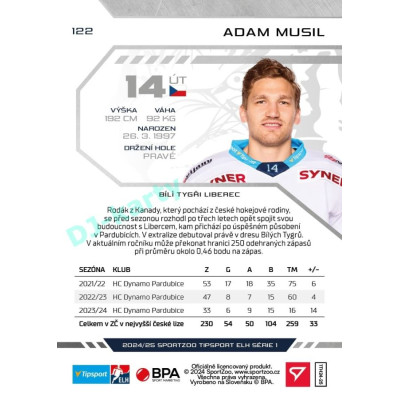 2024/25 Sportzoo ELH 1. serie #122 Adam Musil
