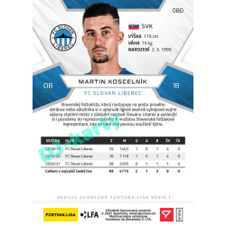2021/22 Sportzoo Fortuna Liga Martin Koscelník #80