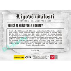 2023 Sportzoo Dekády fotbalové ligy #LU-002 Vzniká AC Královské Vinohrady Ligové události