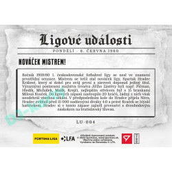 2023 Sportzoo Dekády fotbalové ligy #LU-004 Nováček mistrem Ligové události