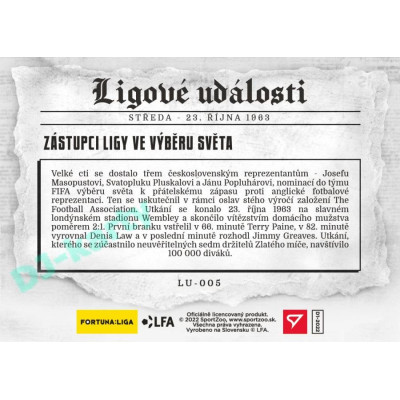 2023 Sportzoo Dekády fotbalové ligy #LU-005 Zástupci ligy ve výběru světa Ligové události