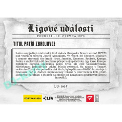 2023 Sportzoo Dekády fotbalové ligy #LU-007 Titul patří Zbrojovce Ligové události