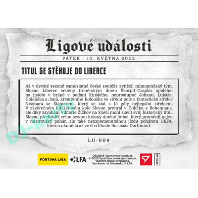 2023 Sportzoo Dekády fotbalové ligy #LU-009 Titul se stěhuje do Liberce Ligové události