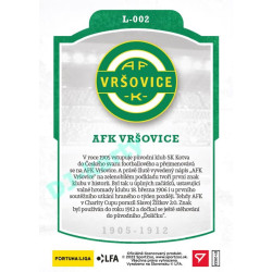 2023 Sportzoo Dekády fotbalové ligy #L-002 AFK VRŠOVICE Vývoj klubového loga