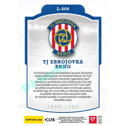2023 Sportzoo Dekády fotbalové ligy #L-006 TJ ZBROJOVKA BRNO Vývoj klubového loga