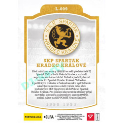 2023 Sportzoo Dekády fotbalové ligy #L-009 SKP SPARTAK HRADEC KRÁLOVÉ Vývoj klubového loga
