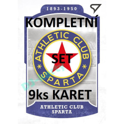 2023 Sportzoo Dekády fotbalové ligy kompletní set Vývoj klubového loga - 9ks karet