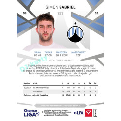2024/25 Sportzoo Chance Liga 2. série #283 Šimon Gabriel