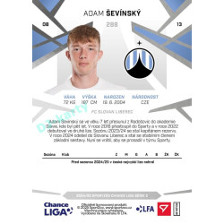 2024/25 Sportzoo Chance Liga 2. série #288 Adam Ševínský