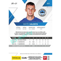 2022/23 Sportzoo Fortuna Liga 2. série #301 Matěj Valenta