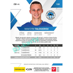 2022/23 Sportzoo Fortuna Liga 1. série #108 Maksym Talovjerov