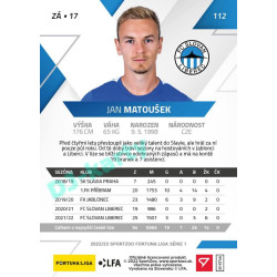 2022/23 Sportzoo Fortuna Liga 1. série #112 Jan Matoušek