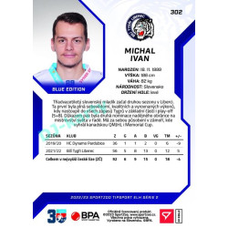 2022/23 Sportzoo ELH 2. série #302 Michal Ivan Blue xx/99