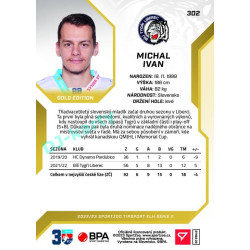 2022/23 Sportzoo ELH 2. série #302 Michal Ivan Gold xx/19