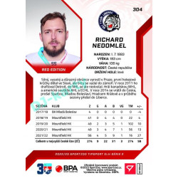 2022/23 Sportzoo ELH 2. série #304 Richard Nedomlel Red xx/49