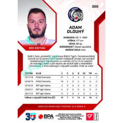 2022/23 Sportzoo ELH 2. série #305 Adam Dlouhý Red xx/49