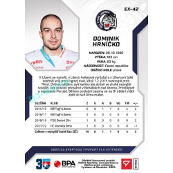 2022/23 Sportzoo ELH Extended #EX-42 Dominik Hrníčko
