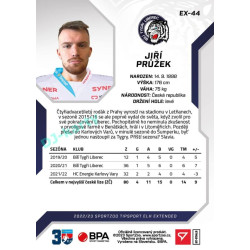 2022/23 Sportzoo ELH Extended #EX-44 Jiří Průžek