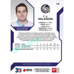2022/23 Sportzoo ELH 1. série #113 T.J. Melancon Blue xx/99