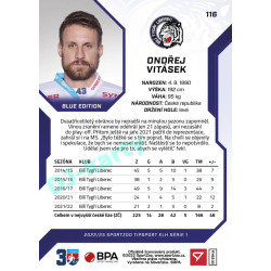 2022/23 Sportzoo ELH 1. série #116 Ondřej Vitásek Blue xx/99