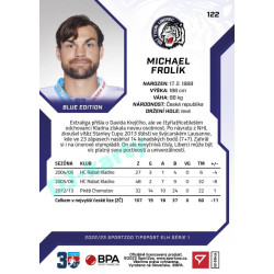 2022/23 Sportzoo ELH 1. série #122 Michael Frolík Blue xx/99