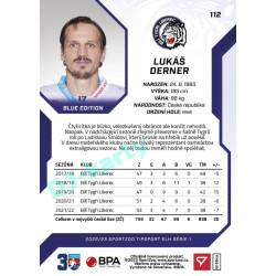 2022/23 Sportzoo ELH 1. série #112 Lukáš Derner Blue xx/99