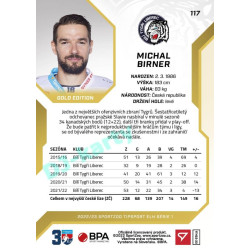 2022/23 Sportzoo ELH 1. série #117 Michal Birner Gold xx/19