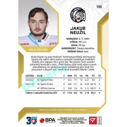 2022/23 Sportzoo ELH 1. série #110 Jakub Neužil Gold xx/19