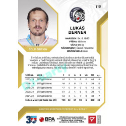 2022/23 Sportzoo ELH 1. série #112 Lukáš Derner Gold xx/19