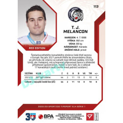 2022/23 Sportzoo ELH 1. série #113 T.J. Melancon Red xx/49