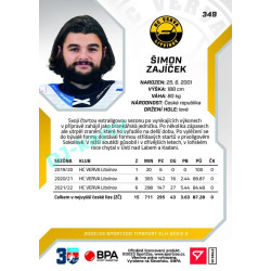 2022/23 Sportzoo ELH 2. série #349 Šimon Zajíček