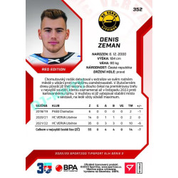 2022/23 Sportzoo ELH 2. série #352 Denis Zeman Red xx/49