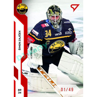 2022/23 Sportzoo ELH 2. série #349 Šimon Zajíček Red xx/49