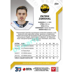 2022/23 Sportzoo ELH 1. série #234 Patrik Zdráhal