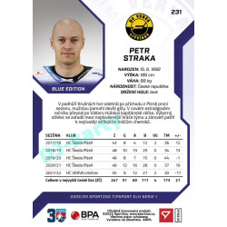 2022/23 Sportzoo ELH 1. série #231 Petr Straka Blue xx/99
