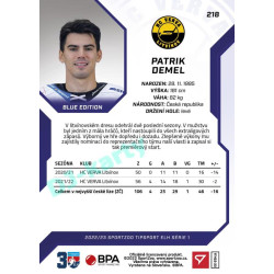 2022/23 Sportzoo ELH 1. série #218 Patrik Demel Blue xx/99