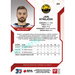 2022/23 Sportzoo ELH 1. série #221 Jan Strejček Red xx/49