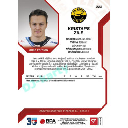 2022/23 Sportzoo ELH 1. série #223 Kristaps Zile Red xx/49