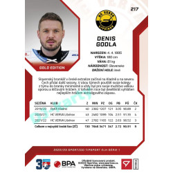 2022/23 Sportzoo ELH 1. série #217 Denis Godla Red xx/49
