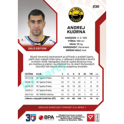 2022/23 Sportzoo ELH 1. série #230 Andrej Kudrna Red xx/49