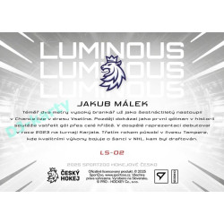 2025 Sportzoo Hokejové ČESKO #LS-02 Jakub Málek Luminous