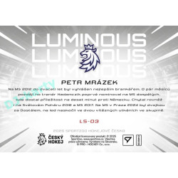 2025 Sportzoo Hokejové ČESKO #LS-03 Petr Mrázek Luminous
