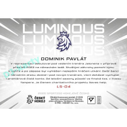 2025 Sportzoo Hokejové ČESKO #LS-04 Dominik Pavlát Luminous