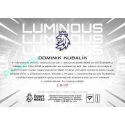 2025 Sportzoo Hokejové ČESKO #LS-17 Dominik Kubalík Luminous