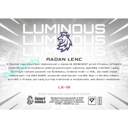 2025 Sportzoo Hokejové ČESKO #LS-18 Radan Lenc Luminous