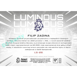 2025 Sportzoo Hokejové ČESKO #LS-25 Filip Zadina Luminous
