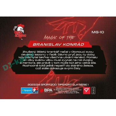 2023/24 Sportzoo ELH 1. série #MG-10 Branislav Konrád Magic of the Goalie