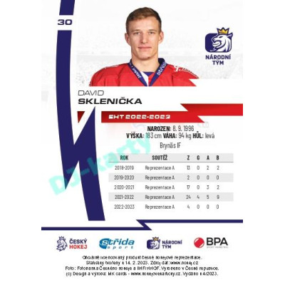 2023 MK reprezentace #30 David Sklenička
